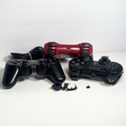 Lot Of Sony Playstation Remotes  for Parts  Ps2 Ps3 Red Black - Read Bundle Set