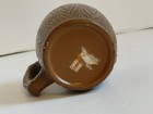 Vintage Aloha Hawaii Hula Girl Tiki Mug Brown Ceram Wood Grain Coffee Cup 1960s