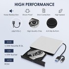 Slim External Cd Dvd Rw Drive Usb 3 0 Writer Burner Player White For Laptop Pc