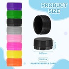 100pcs Plastic Bottle Caps  1 2  Water Bottle Screw Lid Top  Black