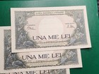 Lot 3 Banknotes Romania - 1000 Lei 1941 - Consecutive Number - Xf    