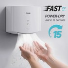 Aike Ak2630 Air Wiper Hand Dryer White Compact 110v 1400 Watts With 2 Pin Plug