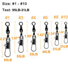 100pcs Fishing Lure Line Tackle Barrel Swivel With Interlock Snap Fishing Swivel