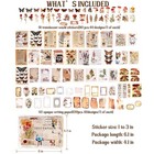 200 Pieces Vintage Scrapbook Supplies Pack For Junk Journal Planners Diy Pape   