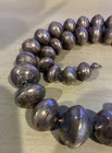 Vintage 18    Navajo Pearl Necklace Hand Stamped Silver Beautiful 73 Grams