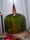 Vintage Green Glass Hanging Light
