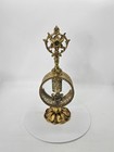 Vintage Gold Ormolu Perfume Bottle Beveled Glass Filigree Hollywood Regency