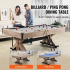 Uimoso 7ft Billiards Table Combo Set 3-in-1 Multi Game Pool Table Full Accessory