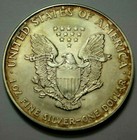 1996 American Silver Eagle Dollar 1 Oz  999 Fine Key Date Rare Nat toning Unc