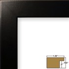 Craig Frames Bauhaus  Modern Satin Black Picture Frame With A Single White Mat