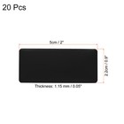 20pcs Metal Name Plate 2 x1  Anodized Aluminium Self Adhesive Sign Black
