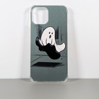 Case For Iphone 12 12 Pro - Cute Scared Ghost   Fitted Tpu Halloween Cover