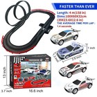 Dual Track High Speed Electric Slot Car Racing Track Set With 3 4 Scale Tram