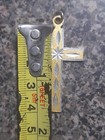 Vintage Gold Silver Tone Cross Medal             