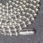 30  Stainless Steel 2 4mm Ball Bead Army Marines Military Dog Tag Chain Necklace