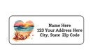 30 Beach Heart Personalized Return Address Labels 1 In X 2 625 In
