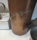 Scarce Advertising Balboa Brewing Co G E Bode Copper Pitcher And Mugs