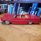 Nice Vintage Bandai  Tin Friction Red 1958 Chevrolet Impala Convertible