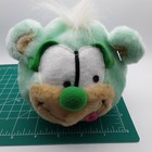 Rare Vintage Sharon Industries Plush Rubber Ball Bear Toy 5  Silly Face P2