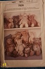 Simplicity Craft Sewing Patterns Stuffed Teddy Bears Plush Fun Bears   You-pick