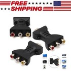 For Tv Pc Hdmi Male To 3 Rca Female Composite Av Video Audio Adapter Converter