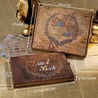 124 Pages Wedding Guest Book Memory Book With Gold Engraving Hardcover Gift