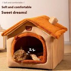 All Season Dog House Bed - Soft Warm Cozy Removable Washable Pet Bed For Dogs