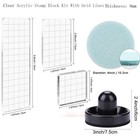 8pcs set 3 Acrylic Blocks Clear Stamp Block With Grid With 1 Pressing Stampin   