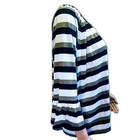 Nwt Michael Kors Basics Striped Army Green Bell Sleeves scoop Neck Top Large