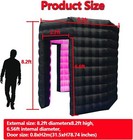 Inflatable Octagonal Photo Booth Enclosure 2 Doors W led Light   Blower For Bars