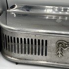Antique Vintage Edwardian 19    Silver Tone Fireplace Guard Fender For Parts As Is