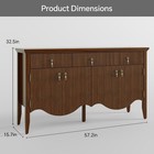 57  Fluted Sideboard Buffet retro Storage Cabinet  Walnut