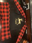Matching Family Christmas Pajamas Reindeer Print Sleepwear Red Plaid Kids