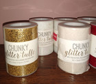 New- Lot Of 8 Rolls Of Chunky Glitter Tulle-3 x15 Yards-wyla