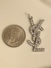 Ysl Silver Tone Zipper Pull Button Charm