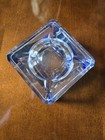 Vintage Mid Century Val St  Lambert Heavy Covered Cigarette Holder ashtray Combo