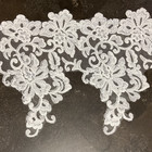 Chantilly Lace Embroidered Bridal Sewing Trim 4 Yards Scalloped Floral