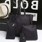 4pcs set New High Capacity Crossbody Bag Leather Handbag Shoulder Bag Wallet Pur