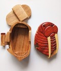 Walrus Wooden Intarsia Puzzle Box Secret Chamber Handmade Handcrafted