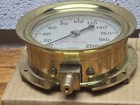Vintage Industrial U s  Gauge Co  4-1 2  Brass 200psi Steam Pressure Gauge Nos