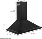 Zline Convertible Vent Wall Mount Range Hood In Black Stainless Steel   Bskbn 30