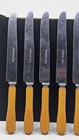Vintage Butterscotch Bakelite  6  Knives Flatware Set Retro Stainless Steel 