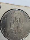 1970 Gibraltar 1 Crown Copper Nickel Uncirculated Coin  ab12