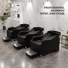 Backwash Unit Chair Ceramic Bowl Shampoo Beauty Salon Barber Station W footrest