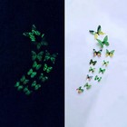 12pcs 3d Luminous  Butterfly Wall Decals Removable Stickers Home Decor Diy Art