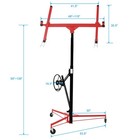 Drywall Lift Hoist 11ft Panel Jack Lifter Red Black