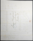 New York State Lunatic Asylum Stampless Printed W patient List Utica 1845 Tp