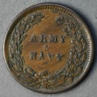 1863 7 315a R-3 Patriotic Civil War Token  army   Navy 