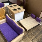 Kidkraft Wood Barbie Dollhouse Furniture Lot Couch Chair Stove Table Bed 