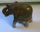 Hand Crafted Green Stone Elephant Good Luck Healing Figurine Statue 2 5  Tall